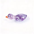 Glitter Transparent Duck Shape Squishies, Stretchy Glitter Soft Silicone Stress Relief Fidget Toy, Cute Desk Decor & Daily Decompression Gift