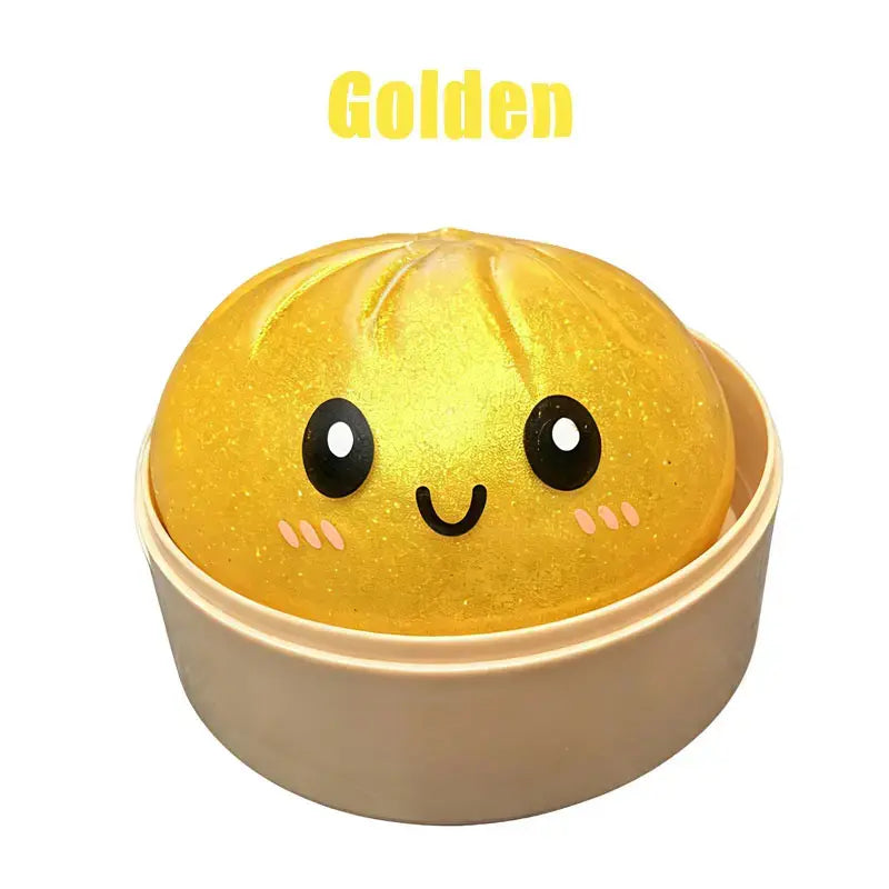 Glitter Dumpling Squishy with Box, Soft Sensory Squeeze Toy for Stress Relief, Mystery Glitter Dumplings, Decompression Dough, Not Blind Box, You Can Choose Your Favorite Color Freely