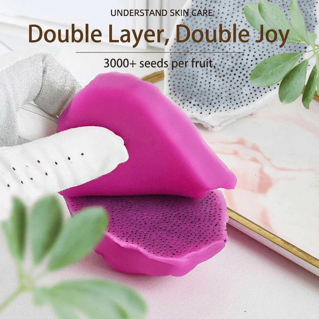 Dragon Fruit Slime Picking Toy - Fruit Shaped Sensory Toys for Adults, Stress Relief Fidget Toy with Tweezers Accessory, Fun Squeeze Game for Kids & Teens