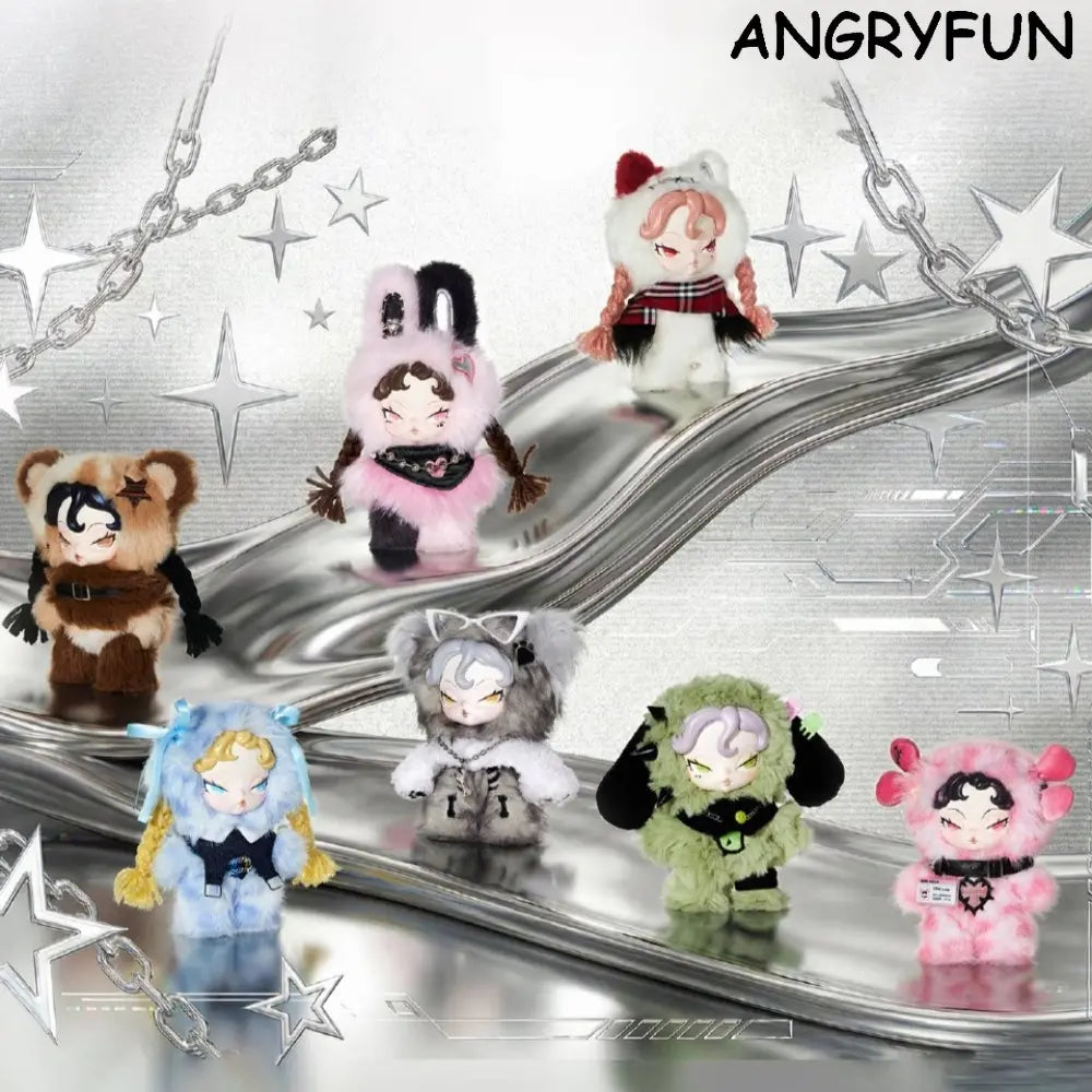 ANGRYFUN Plush Collectible Blind Box Figure – Cute Stuffed Toy Display, Trendy Art Toy Gift for Girls and Collectors,Summervibes