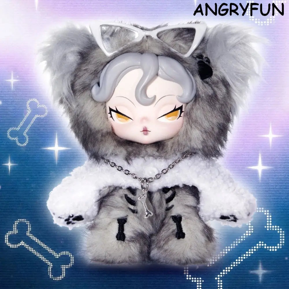 ANGRYFUN Plush Collectible Blind Box Figure – Cute Stuffed Toy Display, Trendy Art Toy Gift for Girls and Collectors,Summervibes
