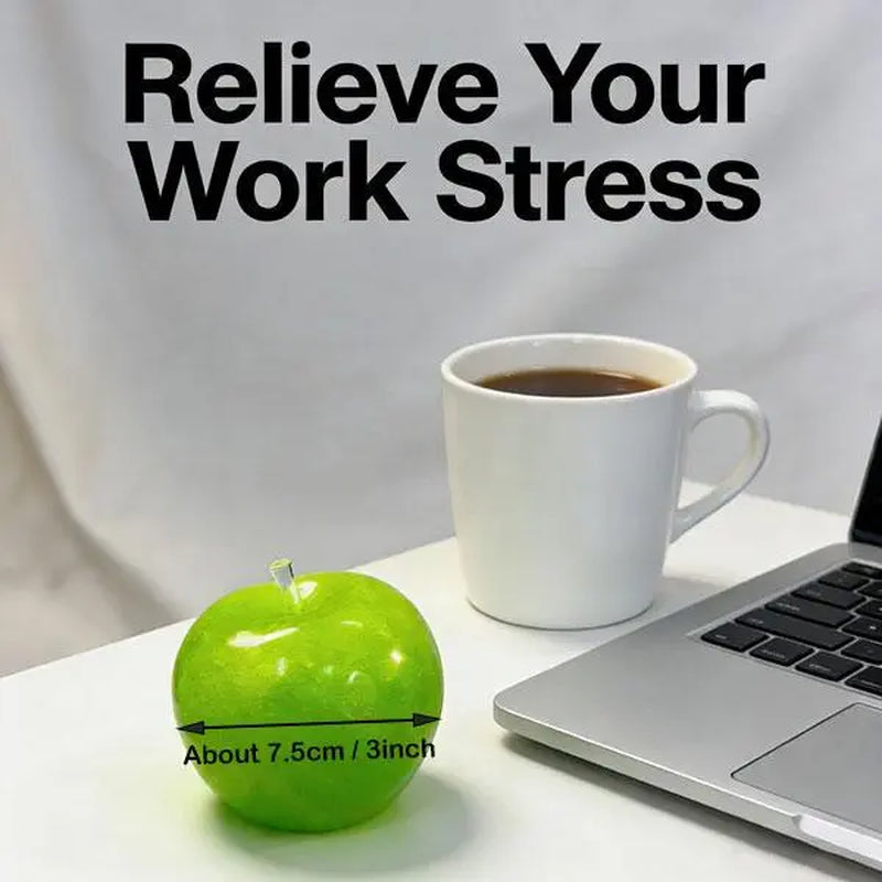 Green Apple Squishy Stress Balls Sensory Fidget Toy, Handmade Green Slushy Apple Squishy Fidget Toy Cute Novelty Stress Relief Fruit
