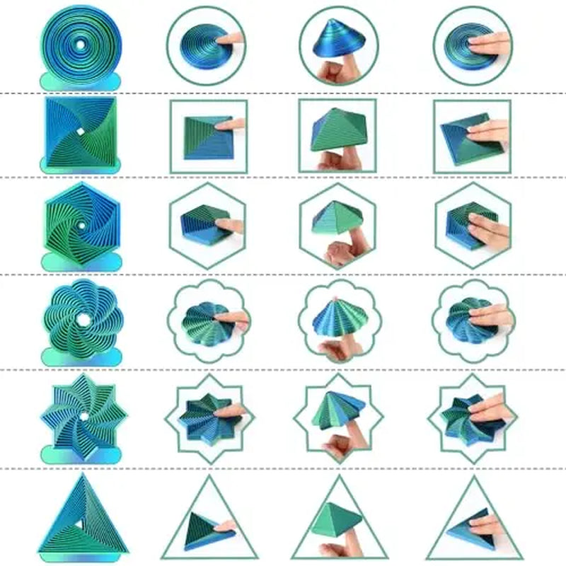 6 Pcs Colorful Geometric Vortex 3D Printed Fidgets Colorful Whirling Spiral Meditation Tool Creative Stress Relief Sensory Tool for Boy Girl End of School Year Gifts for Students Summer Party Favors Birthday Gift Classroom Gifts Rewards Pinata Filler