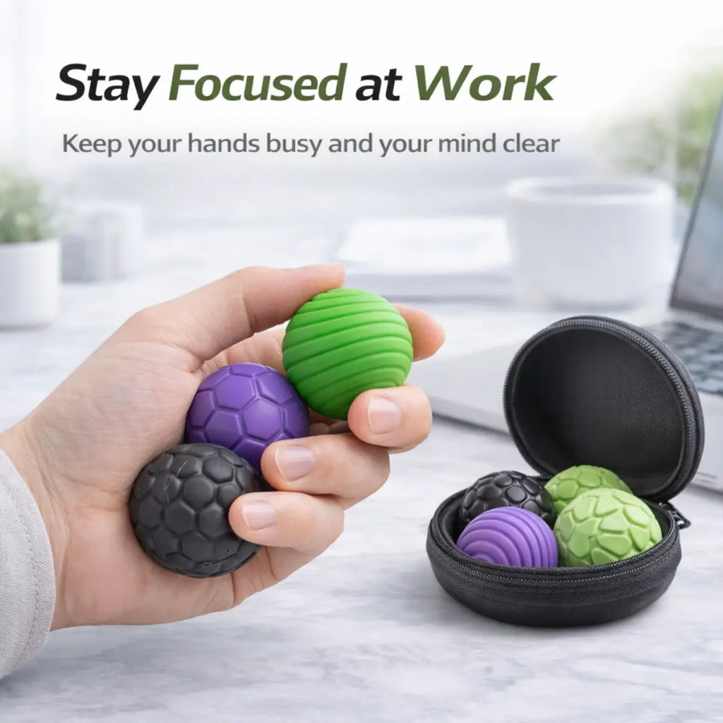 Aura Magnetic Fidget Balls - Soft Silicone Sensory Stress Relief Toy, Available in 4 or 8 Counts, Ideal for Office Use and Travel, Perfect Gift for Stress Relief
