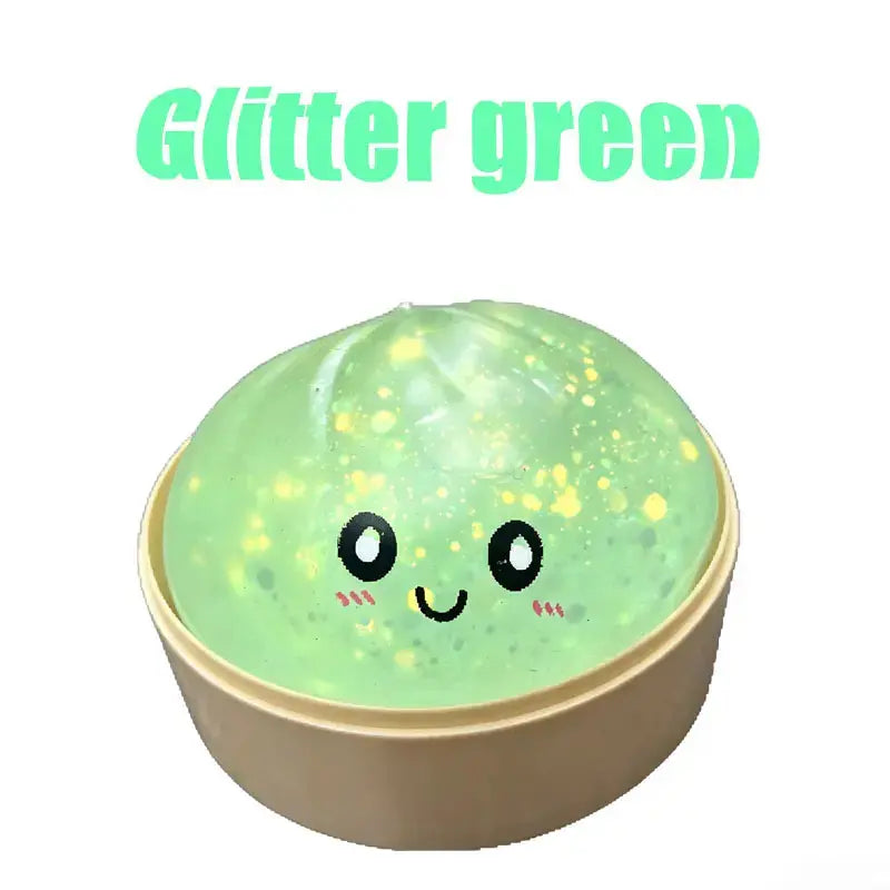 Glitter Dumpling Squishy with Box, Soft Sensory Squeeze Toy for Stress Relief, Mystery Glitter Dumplings, Decompression Dough, Not Blind Box, You Can Choose Your Favorite Color Freely