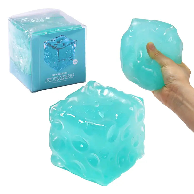 FUFUSQUISHY Yellow Cheese Stress Toy, 3 Inch Soft Non-Rebounding Squishy for Adults & Kids, Sensory Fidget Toy with Tactile Stress Relief Fun, Classroom Rewards, Birthday Gift, Gift for Girlfriend, Desk Toy