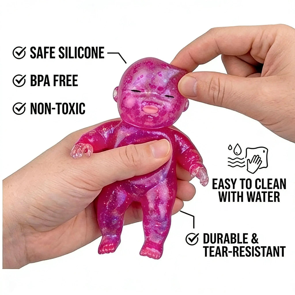 2026 New Fun Sugar Large Baby Soft Toy, Soft Squishy Silicone, Slow Rising Glitter Squeeze Toy, Stress Relief Sensory Toy, Stretchable Collectible Gift