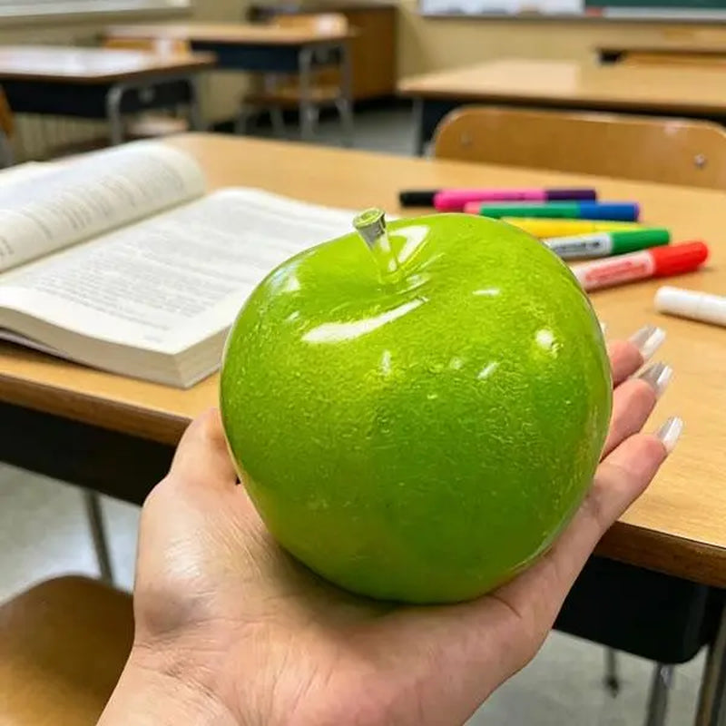 Green Apple Squishy Stress Balls Sensory Fidget Toy, Handmade Green Slushy Apple Squishy Fidget Toy Cute Novelty Stress Relief Fruit