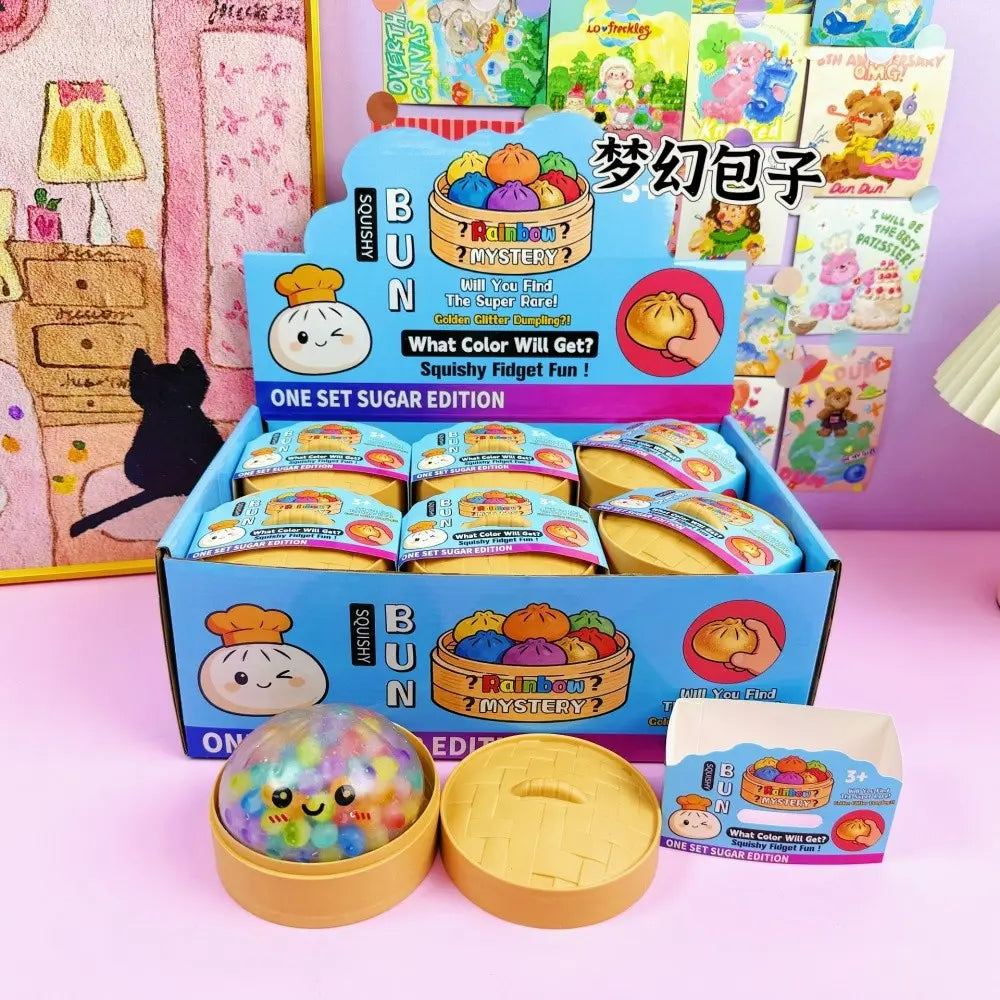 Glitter Dumpling Stress Relief Toy, Colorful Sensory Plaything, Soft Slow-Rebound Pressure Release, Perfect for Parties & Gifts, Stress Relief Gadgets