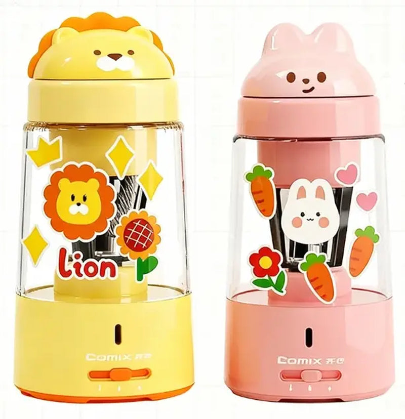 COMIX Fully Automatic Electric Pencil Sharpener Rechargeable, Hands-Free in & Out, Fits 6-8Mm Pencils, 3 Sharpness Settings, Kid-Safe, Perfect for Classroom, Office & Gifts