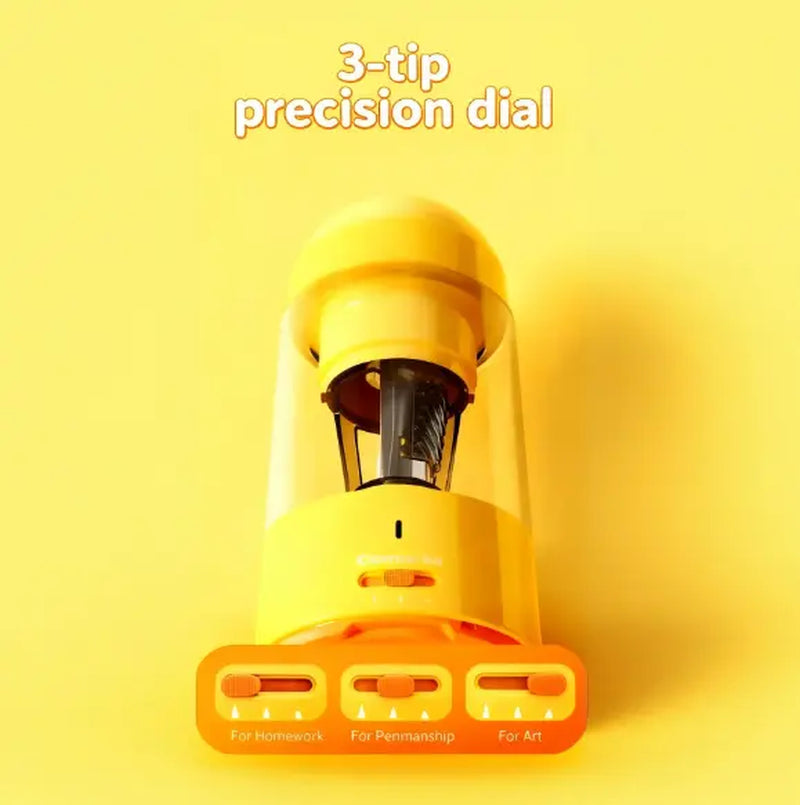 COMIX Fully Automatic Electric Pencil Sharpener Rechargeable, Hands-Free in & Out, Fits 6-8Mm Pencils, 3 Sharpness Settings, Kid-Safe, Perfect for Classroom, Office & Gifts