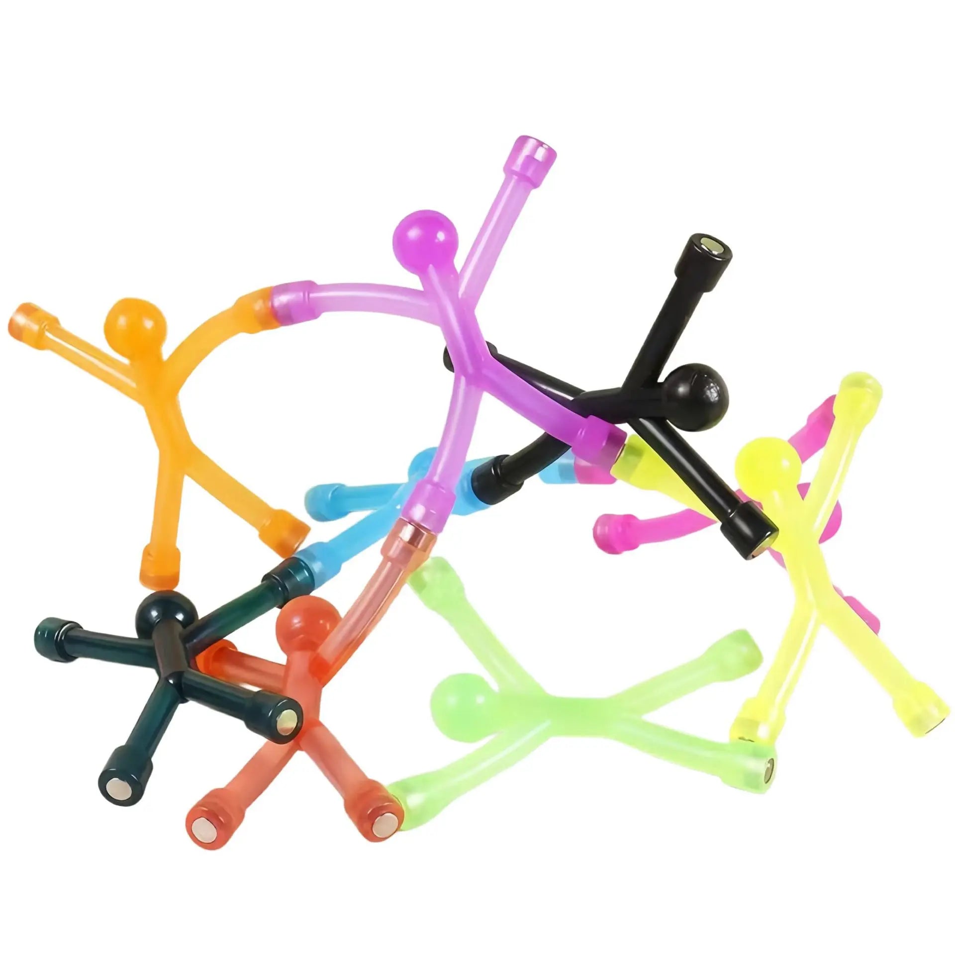 10PCS Magnetic Man Fidget Toys Set, Colorful Silicone Stress Relief People, Creative Interactive Desktop Toy, Fun Magnetic Figures for Fridge, Whiteboard & Cable Organizing, Perfect Office Giftdecor for Kids & Adults